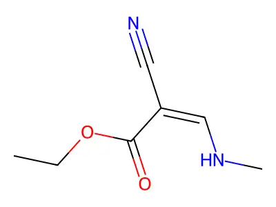 Ethyl 2-cyano-3-(methylamino)prop-2-enoate structure