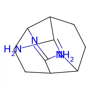 3,7-Diazatricyclo[4.2.2.22,5]dodeca-3,7-diene-4,8-diamine structure