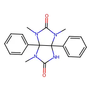 3,4,6-trimethyl-3a,6a-diphenyl-1H-imidazo[4,5-d]imidazole-2,5-dione structure