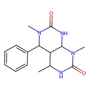 1,4,6-trimethyl-5-phenylhexahydropyrimido[4,5-d]pyrimidine-2,7(1H,3H)-dione structure