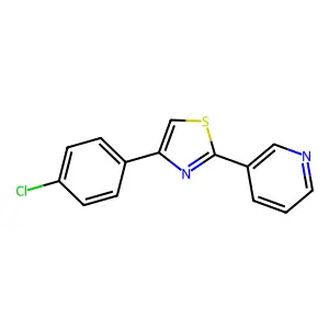 3-[4-(4-Chlorophenyl)-1,3-thiazol-2-yl]pyridine structure