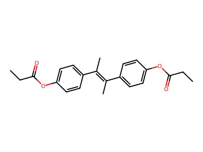 trans-Dimethylstilbestrol dipropionate structure