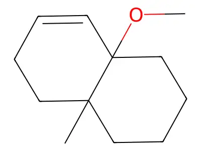 Naphthalene, 1,2,3,4,4a,5,6,8a-octahydro-8a-methoxy-4a-methyl-, cis- structure