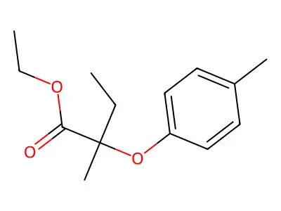 Ethyl 2-methyl-2-(4-methylphenoxy)butanoate structure