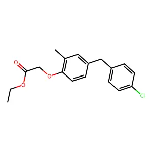 Acetic acid, 2-(4-(4-chlorobenzyl)-2-methylphenoxy)-, ethyl ester structure