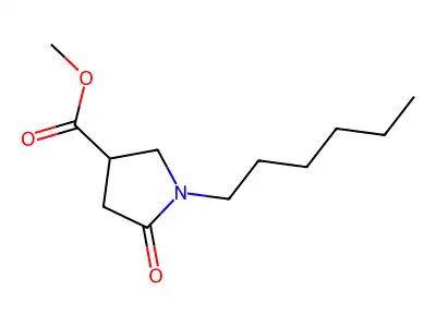 1-Hexyl-4-methoxycarbonyl-2-pyrrolidone structure