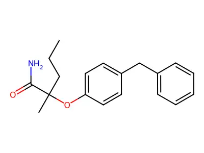 Pentanamide, 2-methyl-2-(4-(phenylmethyl)phenoxy)-, (+-)- structure
