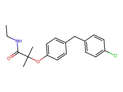 Propanamide, 2-(4-((4-chlorophenyl)methyl)phenoxy)-N-ethyl-2-methyl- structure