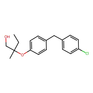 Butanol, 2-(4-(4-chlorobenzyl)phenoxy)-2-methyl-, (+-)- structure