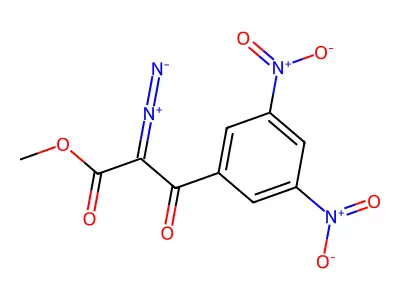 2-Diazonio-3-(3,5-dinitrophenyl)-1-methoxy-3-oxoprop-1-en-1-olate structure