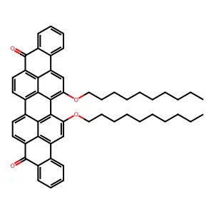 Anthra(9,1,2-cde)benzo(rst)pentaphene-5,10-dione, 16,17-bis(decyloxy)- structure