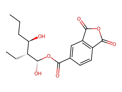 Trimellitic anhydride, monoester with 2-ethyl-1,3-hexanediol structure