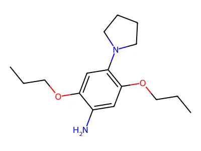 Benzenamine, 2,5-dipropoxy-4-(1-pyrrolidinyl)- structure