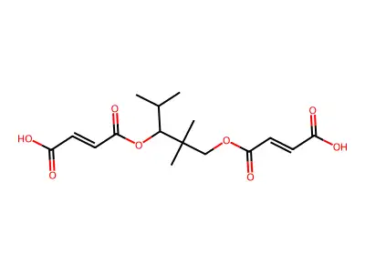 4,4'-[(2,2,4-Trimethylpentane-1,3-diyl)bis(oxy)]bis(4-oxobut-2-enoic acid) structure