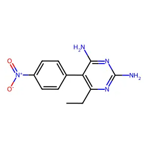 6-乙基-5-(4-硝基苯基)嘧啶-2,4-二胺 structure