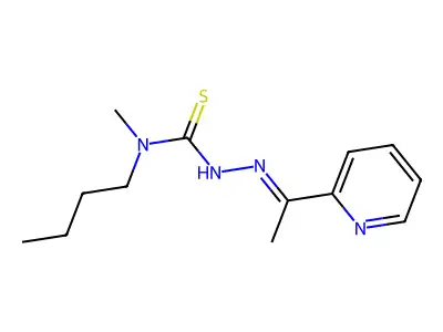 1-Butyl-1-methyl-3-(1-pyridin-2-ylethylideneamino)thiourea structure