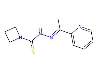 1-Azetidinecarbothioic acid, [1-(2-pyridinyl)ethylidene]hydrazide structure