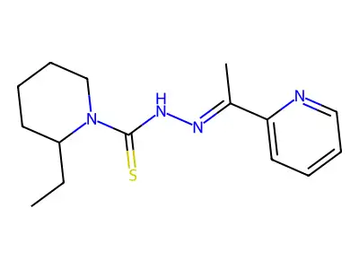 1-Piperidinecarbothioic acid, 2-ethyl-, [1-(2-pyridinyl)ethylidene]hydrazide structure