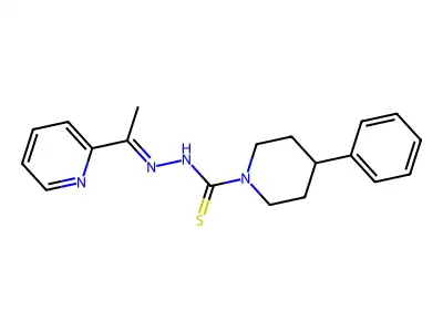4-phenyl-N-(1-pyridin-2-ylethylideneamino)piperidine-1-carbothioamide structure