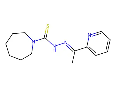 N-[1-(Pyridin-2-yl)ethylidene]azepane-1-carbohydrazonothioic acid structure