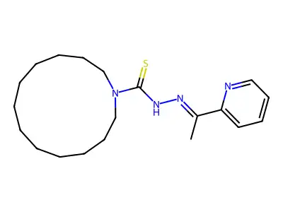 N-(1-pyridin-2-ylethylideneamino)-azacyclotridecane-1-carbothioamide structure