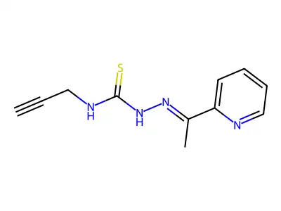 1-Prop-2-ynyl-3-(1-pyridin-2-ylethylideneamino)thiourea structure
