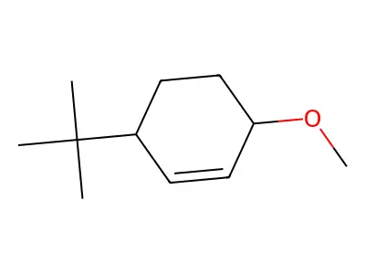Cyclohexene, 3-(1,1-dimethylethyl)-6-methoxy-, trans- structure
