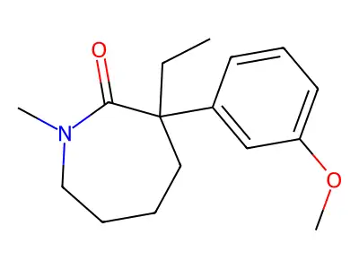 3-Ethylhexahydro-3-(3-methoxyphenyl)-1-methyl-2H-azepin-2-one structure