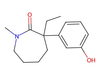 3-Ethylhexahydro-3-(3-hydroxyphenyl)-1-methyl-2H-azepin-2-one structure