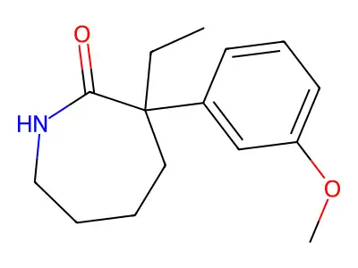 3-Ethyl-3-(3-methoxyphenyl)azepan-2-one structure