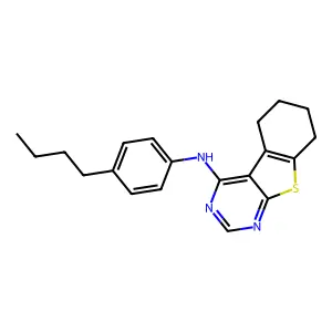 N-(4-butylphenyl)-5,6,7,8-tetrahydro[1]benzothieno[2,3-d]pyrimidin-4-amine structure