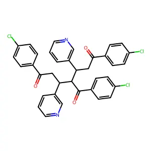 4-(4-Chlorobenzoyl)-1,7-bis(4-chlorophenyl)-3,5-di(pyridin-3-yl)heptane-1,7-dione structure