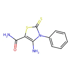 5-Thiazolecarboxamide, 4-amino-2,3-dihydro-3-phenyl-2-thioxo- structure
