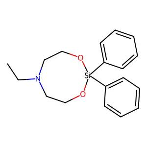 6-Ethyl-2,2-diphenyl-1,3,6,2-dioxazasilocane structure