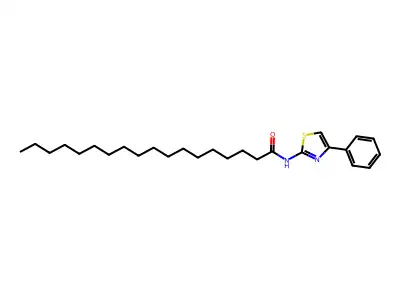 Octadecanamide, N-(4-phenyl-2-thiazolyl)- structure