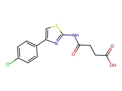 Butanoic acid, 4-((4-(4-chlorophenyl)-2-thiazolyl)amino)-4-oxo- structure