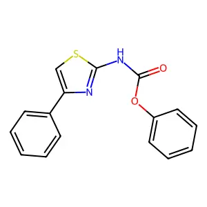 Carbamic acid, (4-phenyl-2-thiazolyl)-, phenyl ester structure