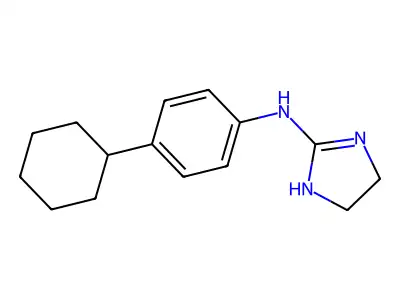 1H-Imidazol-2-amine, 4,5-dihydro-N-(4-cyclohexylphenyl)- structure