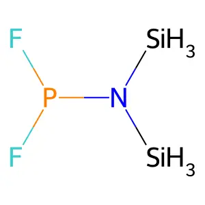 Bissilylaminodifluorophosphine structure
