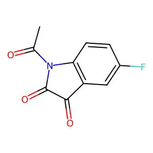 1-acetyl-5-fluoro-1H-indole-2,3-dione structure