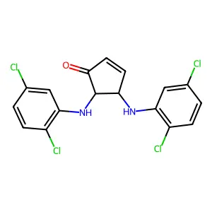 4,5-Bis(2,5-dichloroanilino)cyclopent-2-en-1-one structure
