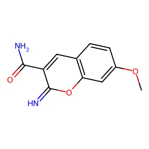 2H-1-Benzopyran-3-carboxamide, 2-imino-7-methoxy- structure