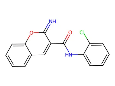 N-(2-chlorophenyl)-2-imino-2H-chromene-3-carboxamide structure