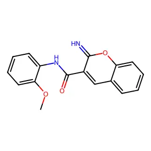 2-imino-N-(2-methoxyphenyl)-2H-chromene-3-carboxamide structure