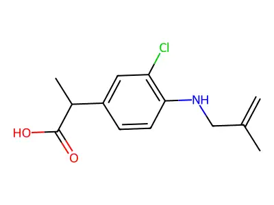 Propionic acid, 2-(3-chloro-4-methallylaminophenyl)- structure