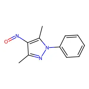 3,5-Dimethyl-4-nitroso-1-phenylpyrazole structure
