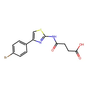 4-((4-(4-Bromophenyl)thiazol-2-yl)amino)-4-oxobutanoic acid structure