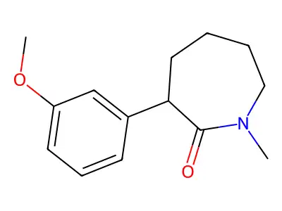 hexahydro-3-(3-methoxyphenyl)-1-methyl-2H-azepin-2-one structure