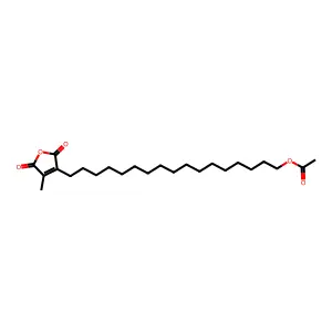 17-(4-Methyl-2,5-dioxo-2,5-dihydrofuran-3-yl)heptadecyl acetate structure