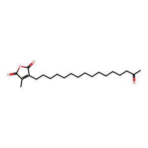 3-Methyl-4-(15-oxohexadecyl)furan-2,5-dione structure